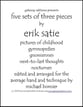 Five Sets of Three Pieces of Erik Satie piano sheet music cover
